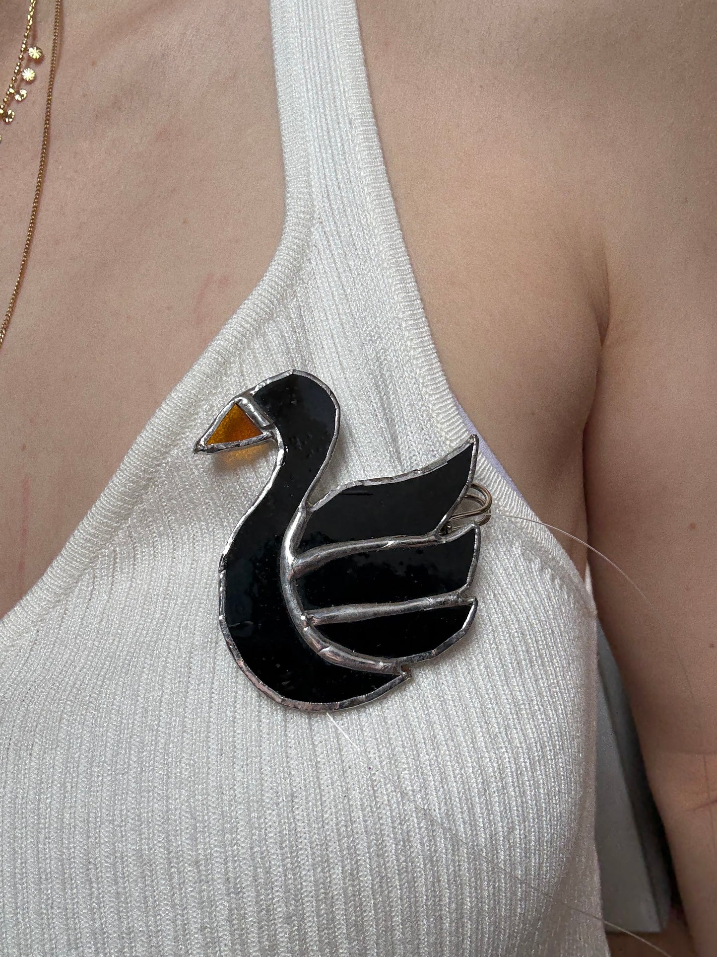 Broche black Swan