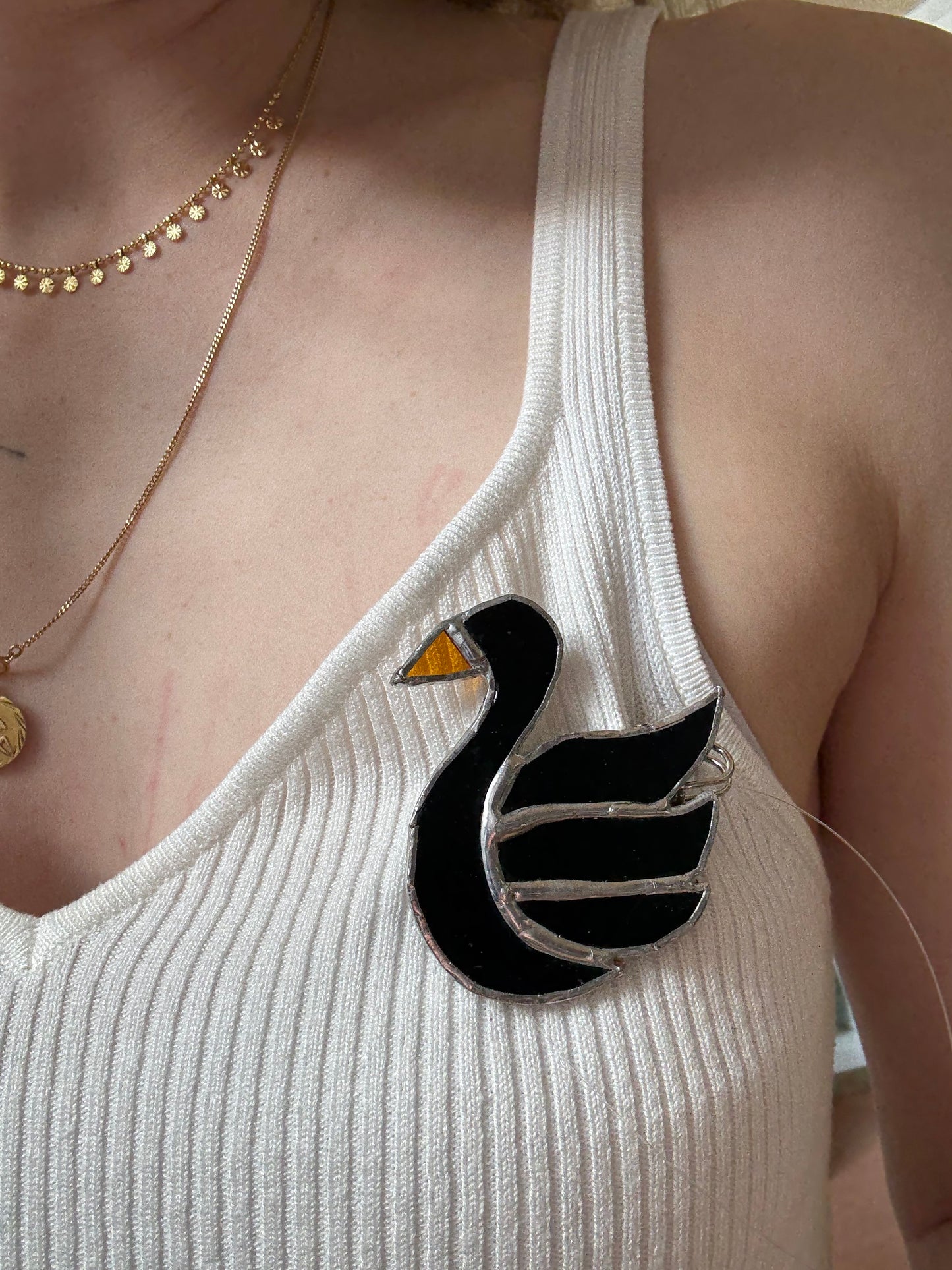 Broche black Swan