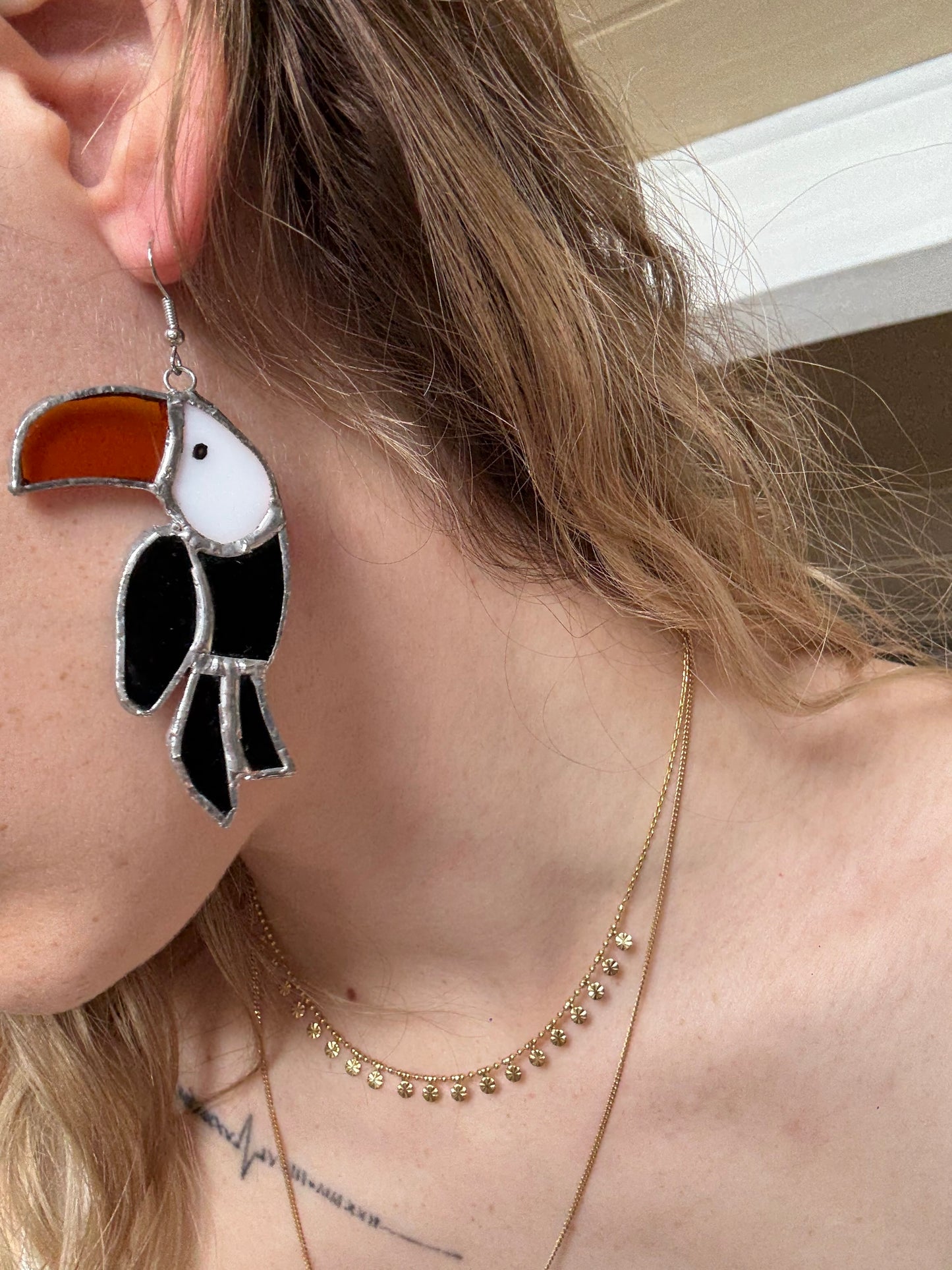 Boucle d’oreille toucan