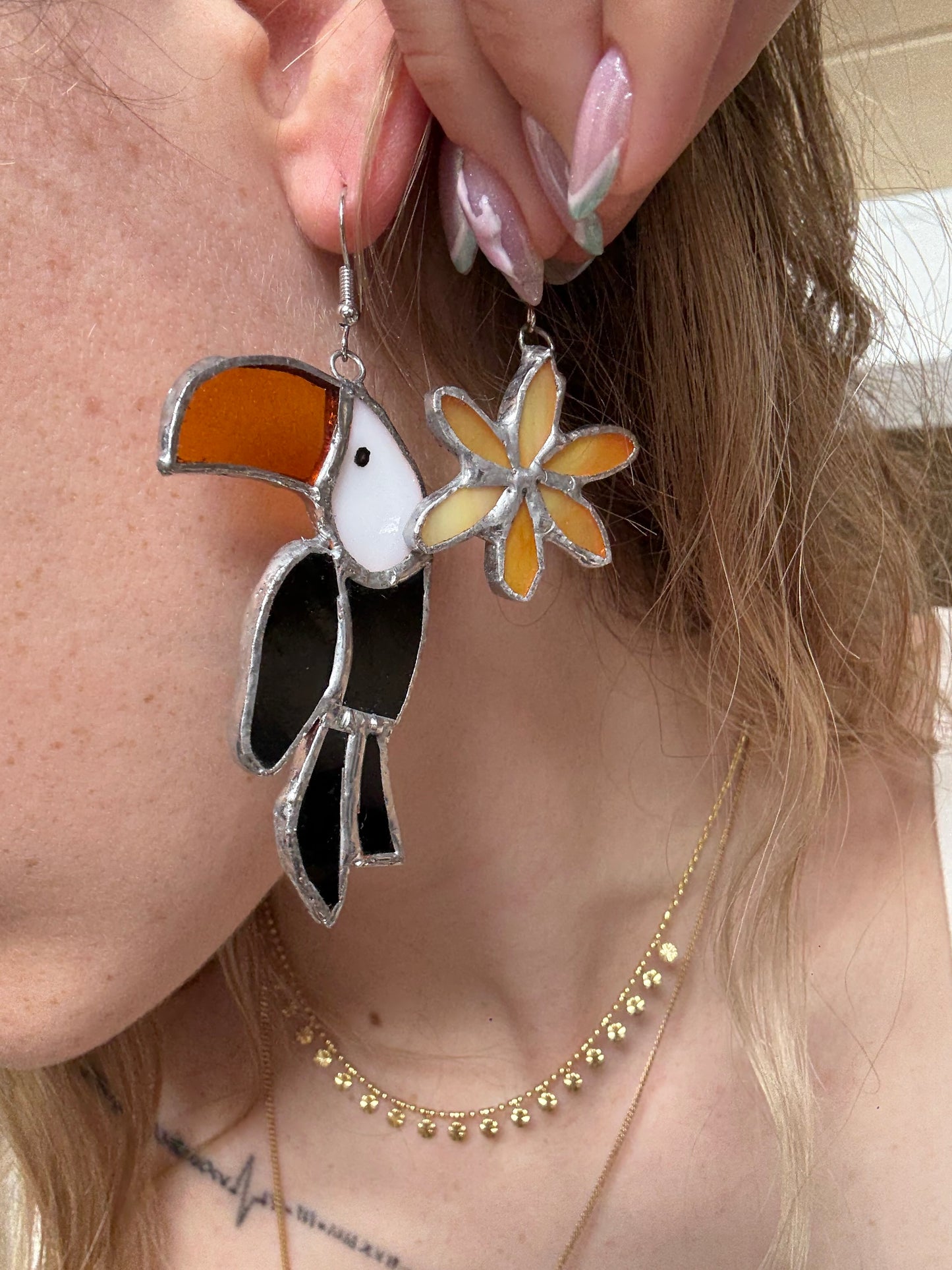 Boucle d’oreille toucan