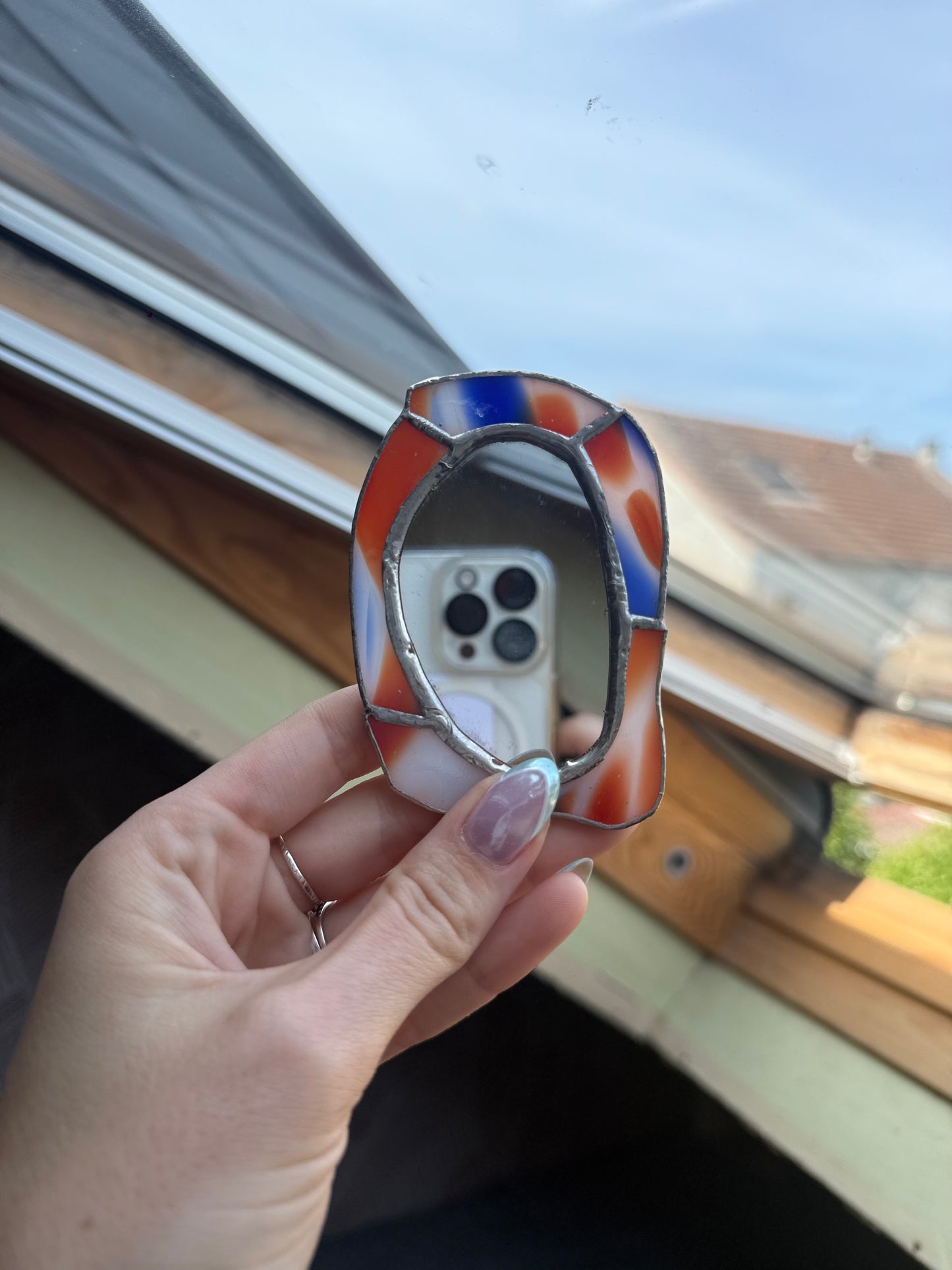 Miroir de poche écaillé